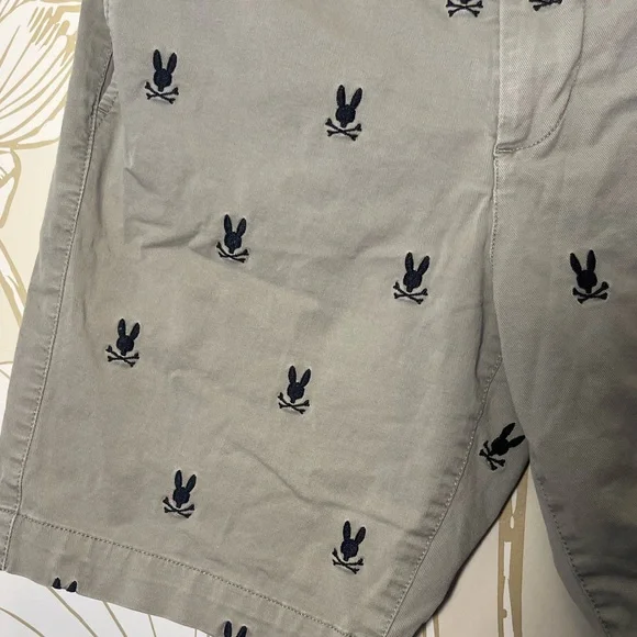 Psycho Bunny Embroidered Bunny Skull Men’s Shorts - Size 31 - Picture 5 of 5